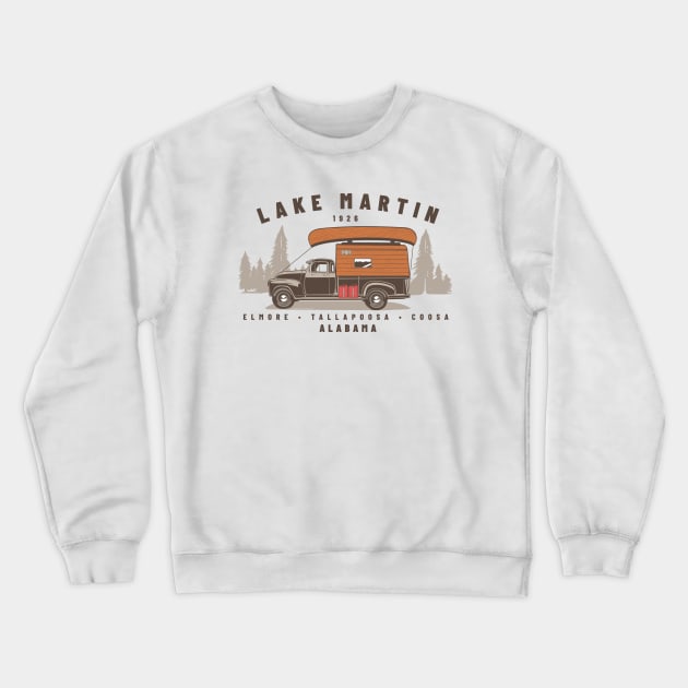 Lake Martin • Vintage Design Crewneck Sweatshirt by Alabama Lake Life